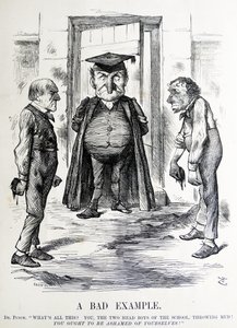 Politische Satire, die William Ewart Gladstone und Benjamin Disraeli darstellt von John Tenniel