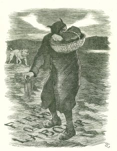 Unkraut säen: Angst, dass sich der Sozialismus unter der britischen Arbeiterschaft ausbreitet. John Tenniel Karikatur aus Punch, London, 27. Februar 1886. von John Tenniel