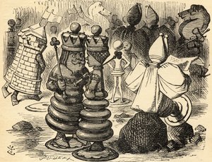 Der Rote König und die Rote Königin. Illustration von Sir John Tenniel von John Tenniel