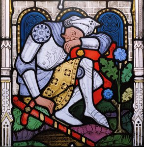 Schlafender Ritter (Detail) von John Thomas Grylls