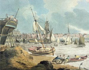 Hafen von Weymouth, Dorset, 1805 von John Thomas Serres