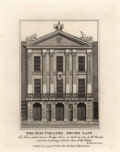 Fassade des alten Theaters, Drury Lane von John Thomas Smith