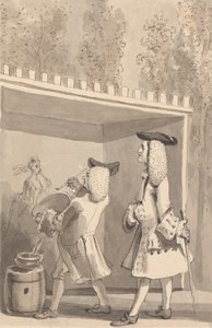 Hogarth malt in den Vauxhall Gardens in Anwesenheit von Jonathan Tyers