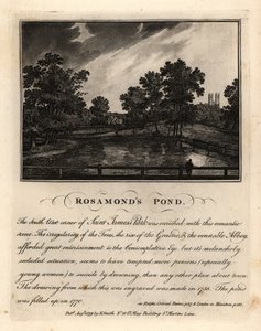 Rosamonds Teich, St. James Park, um 1758 (zugeschüttet 1770) von John Thomas Smith