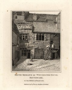 Südliche Überreste des Winchester House, Southwark von John Thomas Smith