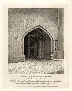 Südansicht des Bloody Tower innerhalb des Tower of London von John Thomas Smith