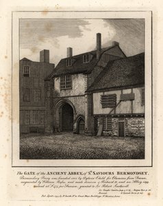 Das Tor der alten Abtei von St. Saviours Bermondsey von John Thomas Smith