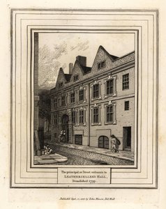Der Haupteingang zur Leathersellers Hall, abgerissen 1799