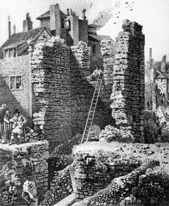 Innenansicht des Wachturms, der 1792 in der Nähe von Ludgate Hill entdeckt wurde