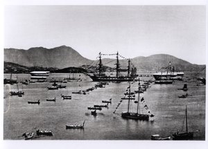 Blick auf den Hafen, Hongkong, aus 