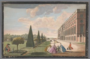 Ansicht des Hampton Court Palace in London von der Ostseite