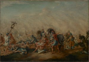 Der Tod des Paulus Aemilius in der Schlacht von Cannae von John Trumbull