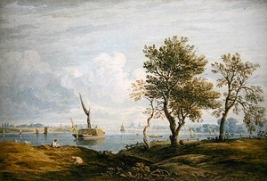 Battersea vom Ufer der Themse