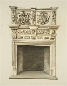 Kamin im ehemaligen Wohnsitz von Sir John Knight, Temple Street