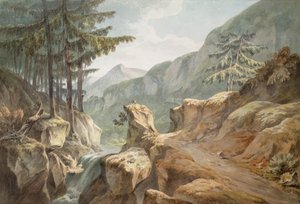 Berg Splügen, Schweizer-italienische Grenze, 1781 von John Warwick Smith