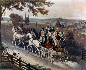 Postkutsche, 1822, um 1920