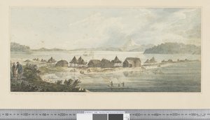F.41 Eine Ansicht der Stadt und des Hafens von St. Peter und St. Paul in Kamtschatka, um 1783-84 (Aquarell)