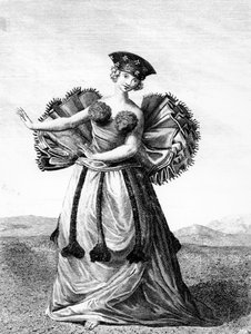 Kleidung einer jungen Frau von Otaheite beim Tanzen, ca. 1785