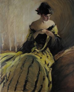 Studie in Schwarz und Grün, ca. 1906 von John White Alexander