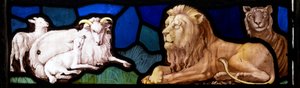 Lämmer und Löwen, Te Deum, Ostfenster, ca. 1888