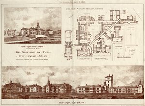 Die Irrenanstalt von Newcastle upon Tyne, Coxlodge, um 1829 von John William Dyson
