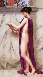 Die Schmuckschatulle (Ein kostbares Geschenk) von John William Godward