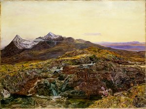 Cuillin Ridge, Skye, von Sligachan von John William Inchbold