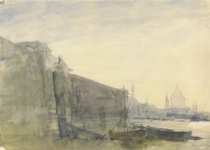 Die Themse, früher Morgen, Richtung St. Paul