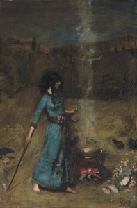 Studie für Der magische Kreis von John William Waterhouse