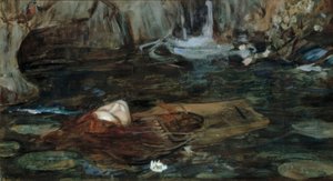 Studie für Die Nymphen finden den Kopf des Orpheus