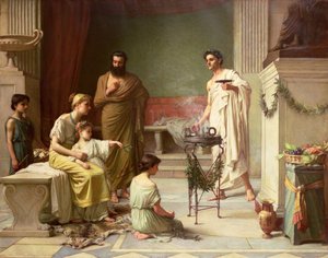 Der Besuch eines kranken Kindes im Tempel des Äskulap, 1877