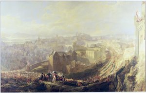 Der Einzug von George IV in Edinburgh vom Carlton Hill, 1822
