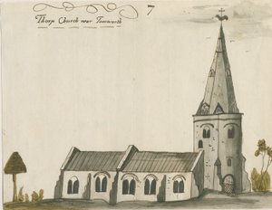 Thorpe Constantine Kirche: Aquarellmalerei, undatiert [ca. 1784]