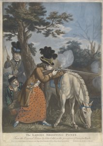 Die Damen schießen Pony, 1780