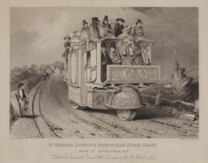 Dr. Churchs London & Birmingham Dampfkutsche, 1833 von John after Cooke