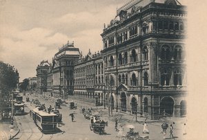 Ansicht der Writers Buildings, Kalkutta, um 1910