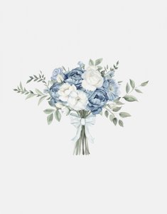 Sanfter Blauer Blumenstrauß von Jolly and Dash