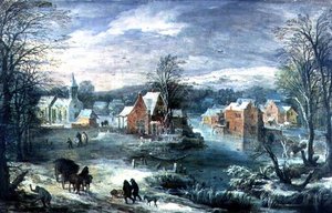 Dorflandschaft im Winter