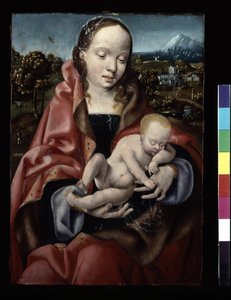 Jungfrau und schlafendes Christuskind von Joos van Cleve