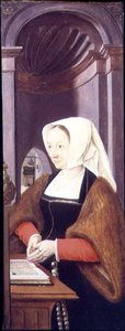 Frau eines Stifters (Flügel eines Triptychons)