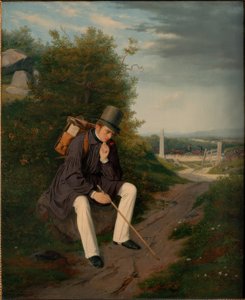 Ein Künstler bei der Rast auf der Wanderung von Jorgen Roed