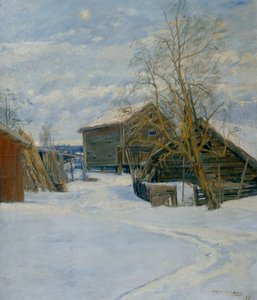 Haus in einer Winterlandschaft
