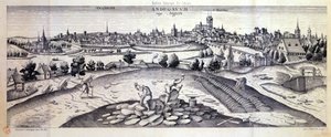 Ein Schieferbruch in Angers, 1561 von Joris Hoefnagel