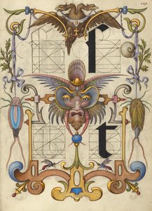 Anleitung zum Konstruieren der Buchstaben s und t von Joris Hoefnagel
