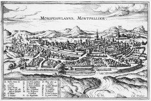 Karte von Montpellier, aus 