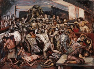 Streit in einem Kabarett, 1944 von José Clemente Orozco