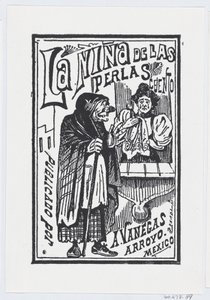 Eine Frau weint mit einem Taschentuch in der Hand und spricht mit einer alten Hexe, Illustration..., ca. 1880-1910 von José Guadalupe Posada