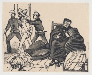 Der Doppelmord in Puente de los Gallos von José Guadalupe Posada