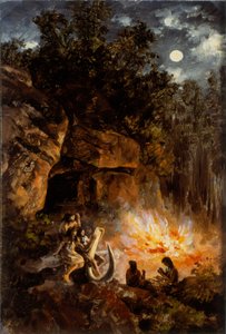 Szene aus dem Quartär-Obere Paläolithikum von José María Velasco