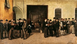 „Der Safranhandel“ Gemälde von Jose Bru Albinana (19. Jahrhundert) 1880 Valencia. Museum der Schönen Künste San Pio V.